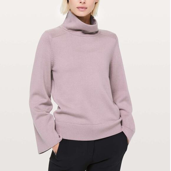 Lululemon City Trek Lavender Purple Wide Long Sleeve Merino Wool Turtleneck S - Picture 1 of 6